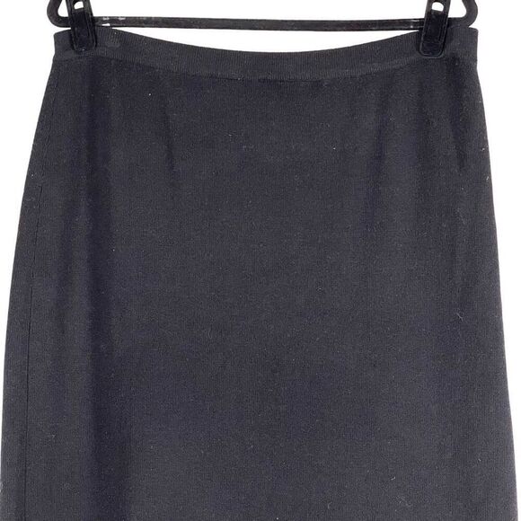 Vintage Norton Studio Black Knit Midi Skirt - Women’s 1X - Picture 3 of 4